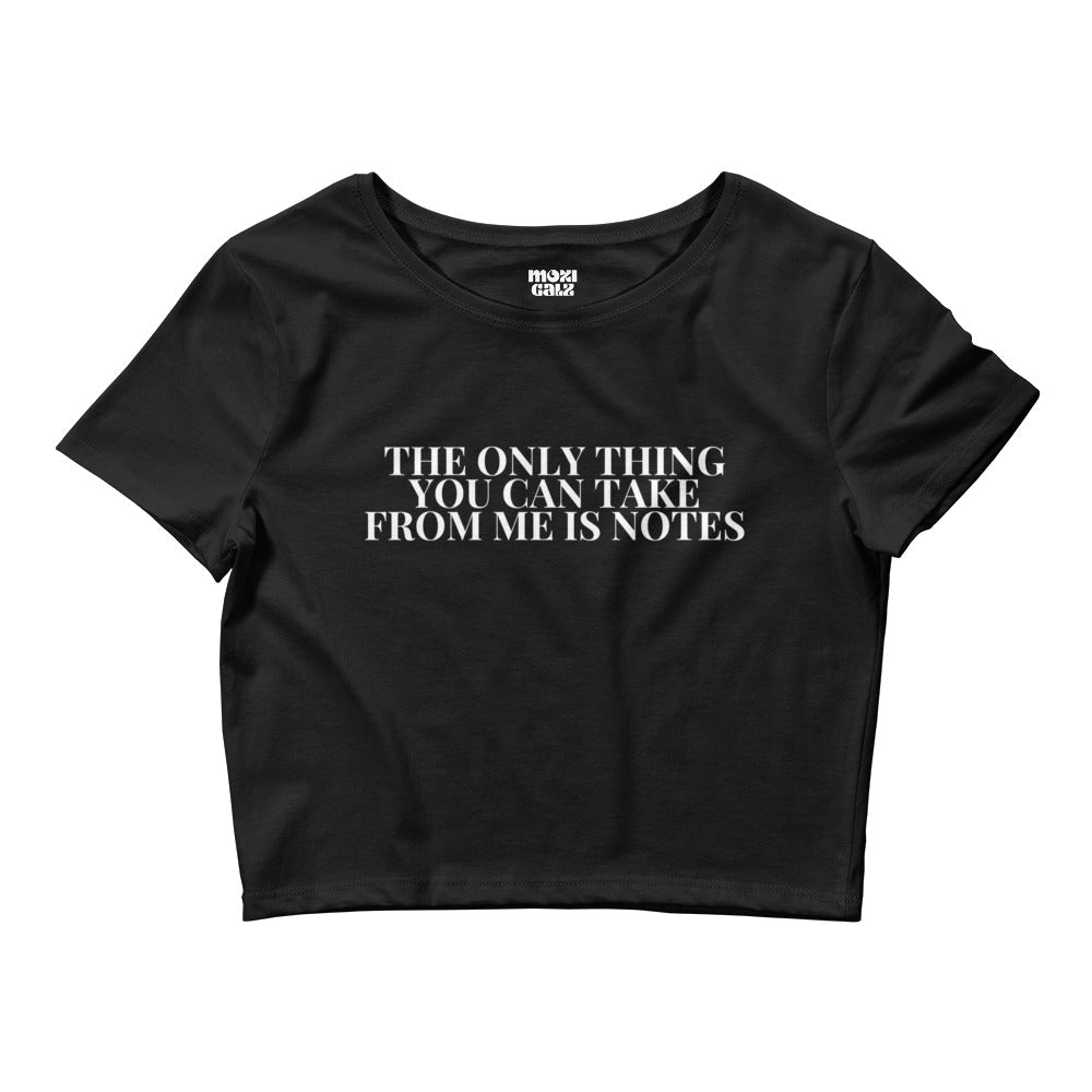 Notes Crop Tee