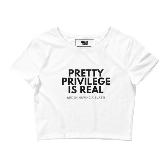 Pretty privilege crop tee