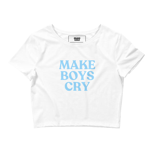 Make boys cry crop tee